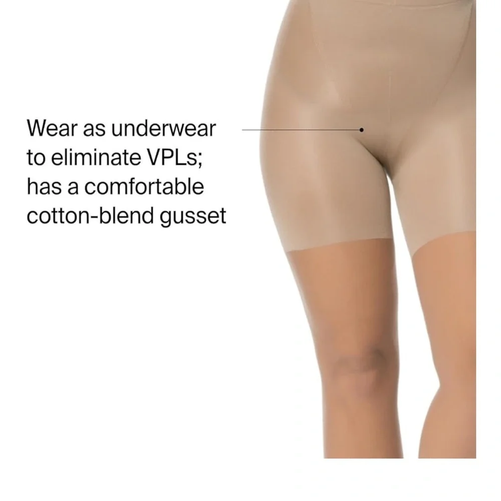 SPANX Mid-Thigh Shaping Footless Sheers in Nude